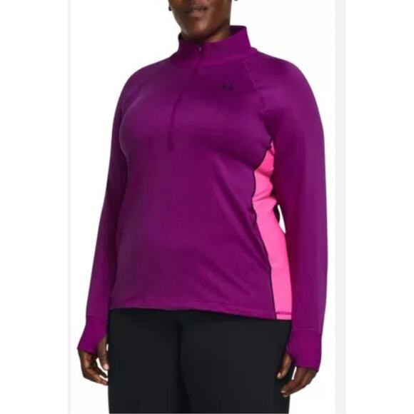 Under Armour Tops - Under Armour UA Train CW 1/2 Zip Long Sleeve Top Women’s 1X Purple Pink